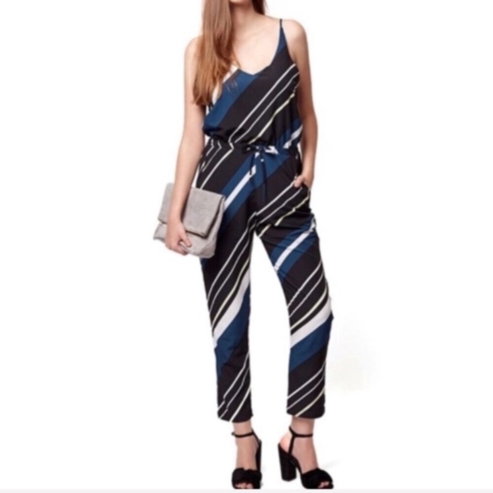 ⭐️TOPSHOP⭐️ DIAGONAL STRIPE JUMPSUIT⭐️
